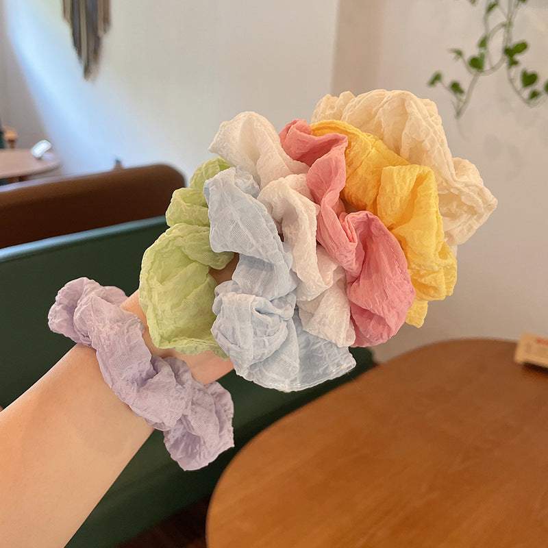 4-7pcs/set Candy Color Hair Scrunchies for Women