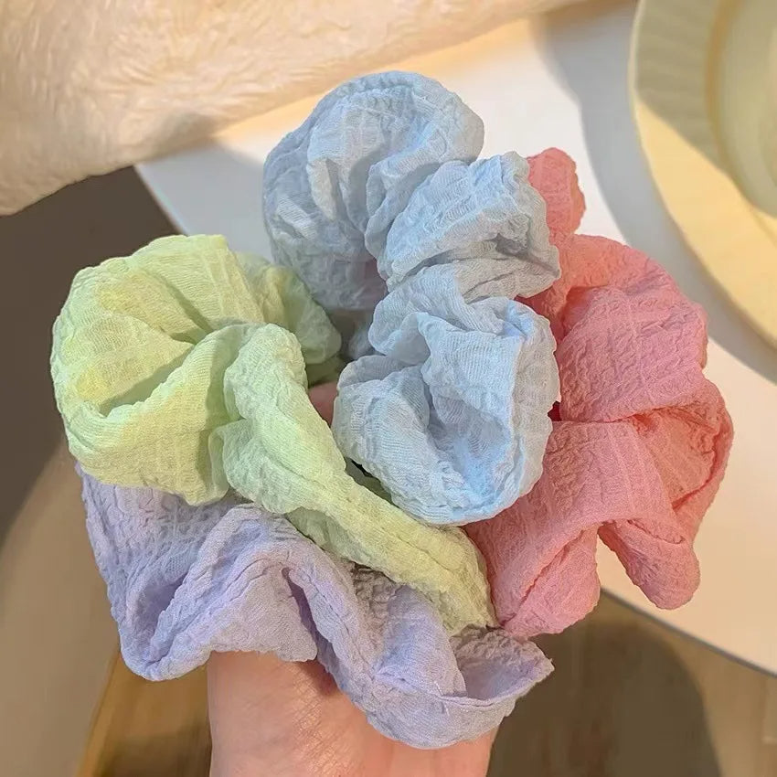 4-7pcs/set Candy Color Hair Scrunchies for Women