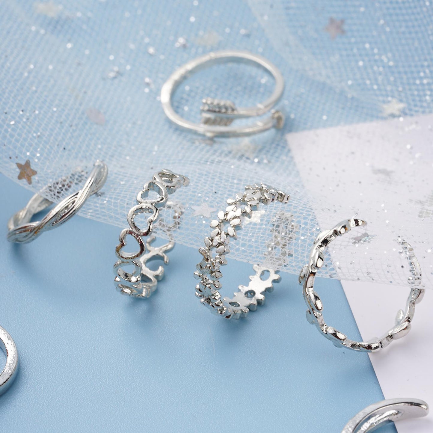 12pcs Toe Ladies Adjustable Toe Rings Summer