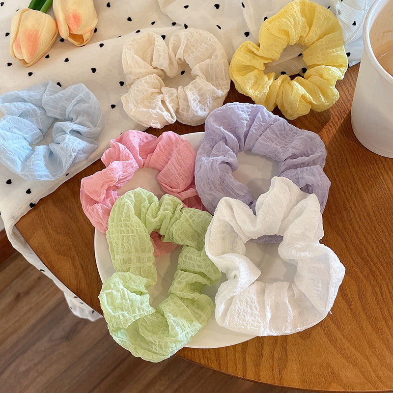 4-7pcs/set Candy Color Hair Scrunchies for Women