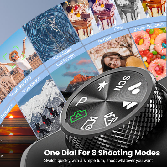 8K Digital Camera for Photography, Front And Rear