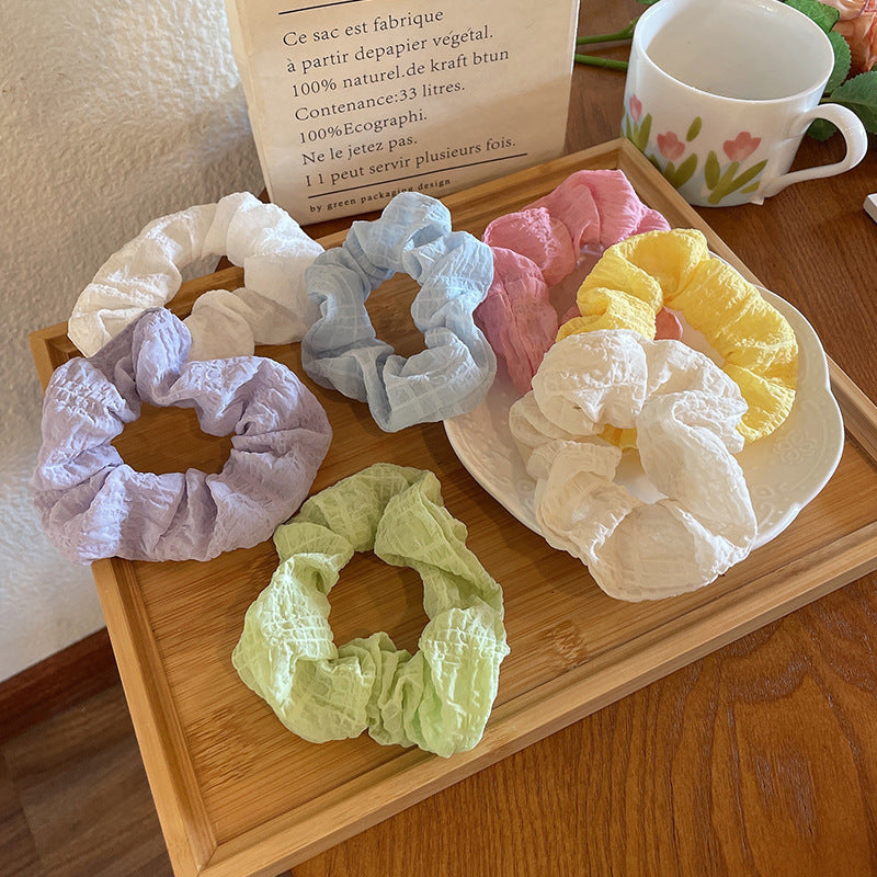 4-7pcs/set Candy Color Hair Scrunchies for Women